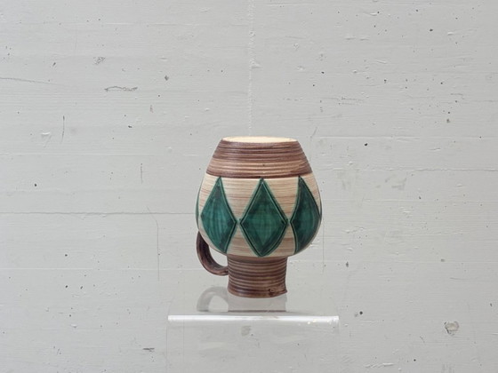 Image 1 of Keramikvase mit geometrischem Dekor, 1960er/70er Jahre
