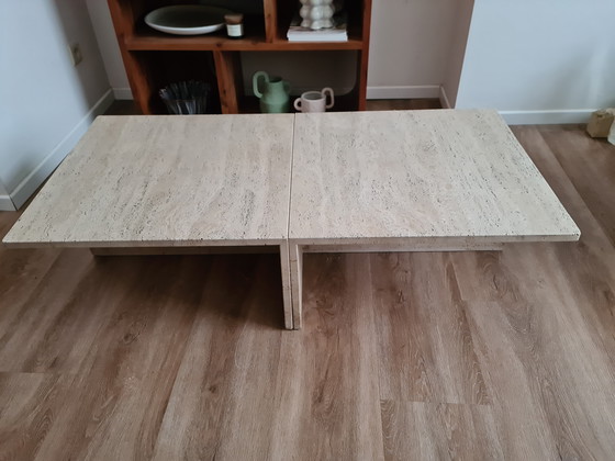 Image 1 of Travertine coffee table vintage