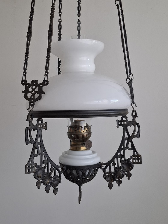 Image 1 of Lampada a olio antica sospesa