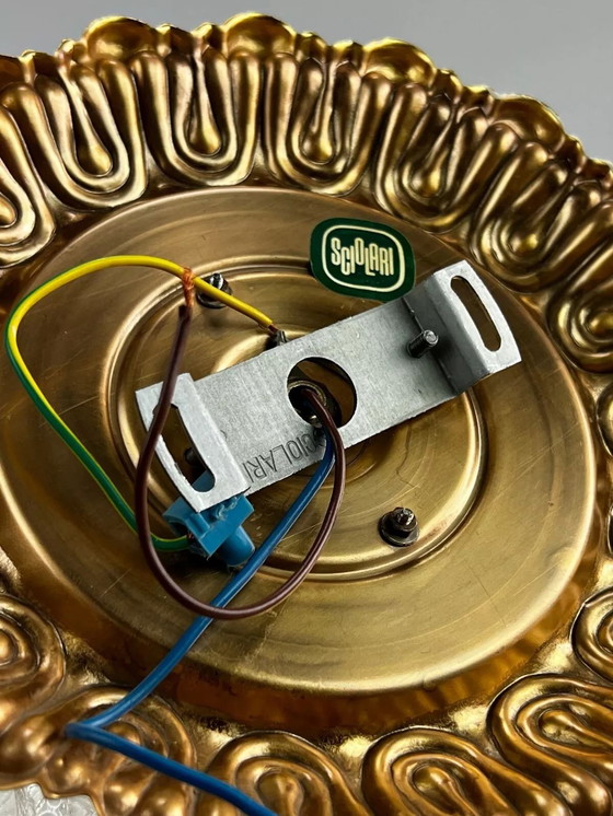 Image 1 of 60s 70s Wandlamp Plafondlamp Gaetano Sciolari voor Sciolari Messing Ontwerp 60s