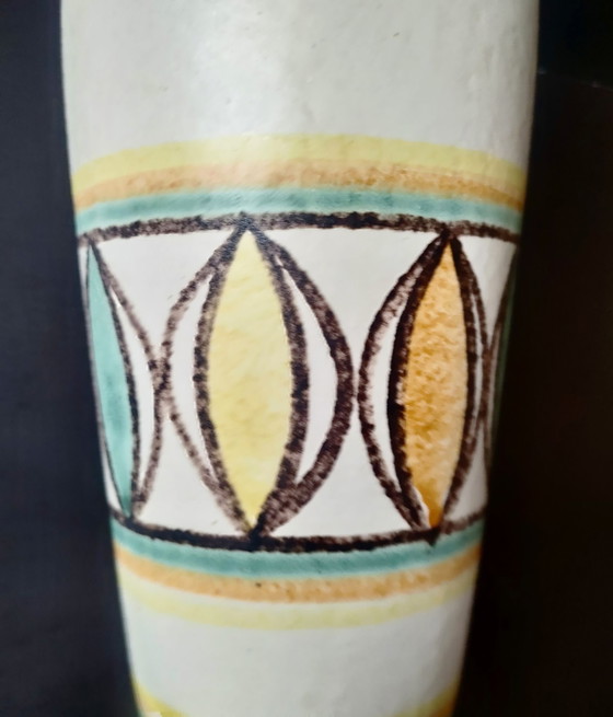 Beautiful Vintage Jasba West Germany Vase - Model 127/20 - Flawless!, Ceramic, Multi Color (photo 4 of 6)