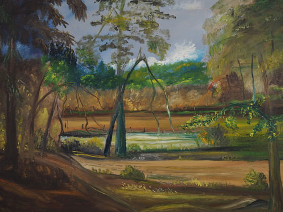 Image 1 of Gemälde "Der zerbrochene Baum", skandinavisches Design, 1970er Jahre