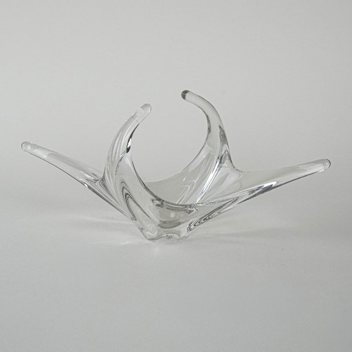 Glass platter, Space Age, 1960s, made in Italy