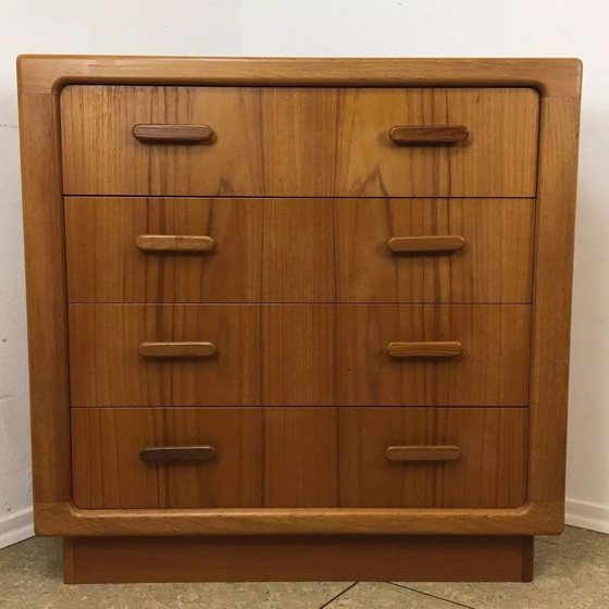 Image 1 of 60s 70s teak dressoir ladekast & spiegel Deens design Denemarken 60s 70s