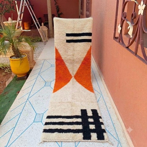 Tapis de l’Atlas – Création Artisanale en Laine 300cmx70cm – vloerkleden en tapijten, Cotton