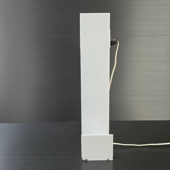 Image 1 of SUPERB VINTAGE LAMP 1970-1980 IN WHITE LACQUERED BENT METAL, 70S, 80S, 1980S DESIGN