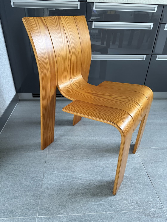 Image 1 of 4x sedie per sala da pranzo - sedia a strisce di Castelijn, designer Gijs Bakker