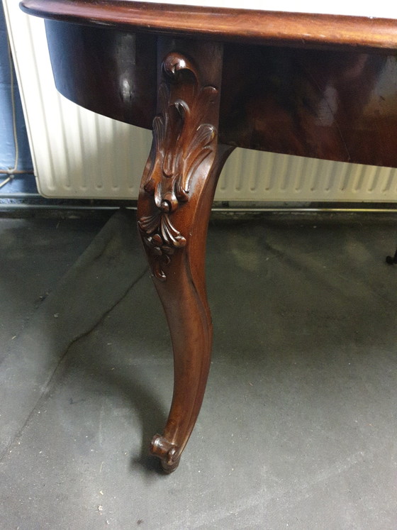 Image 1 of Antiek mahonie coulissen tafel 