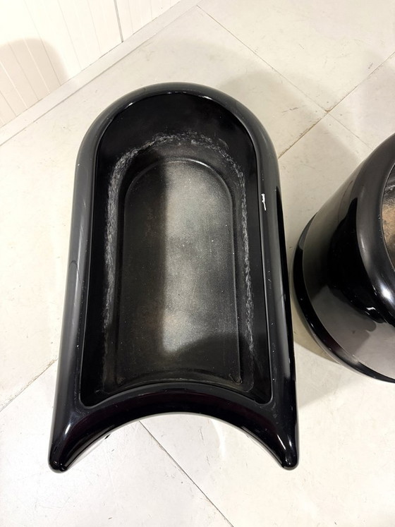 Image 1 of Vasi neri divisori per ambienti di Luigi Colani, anni '70