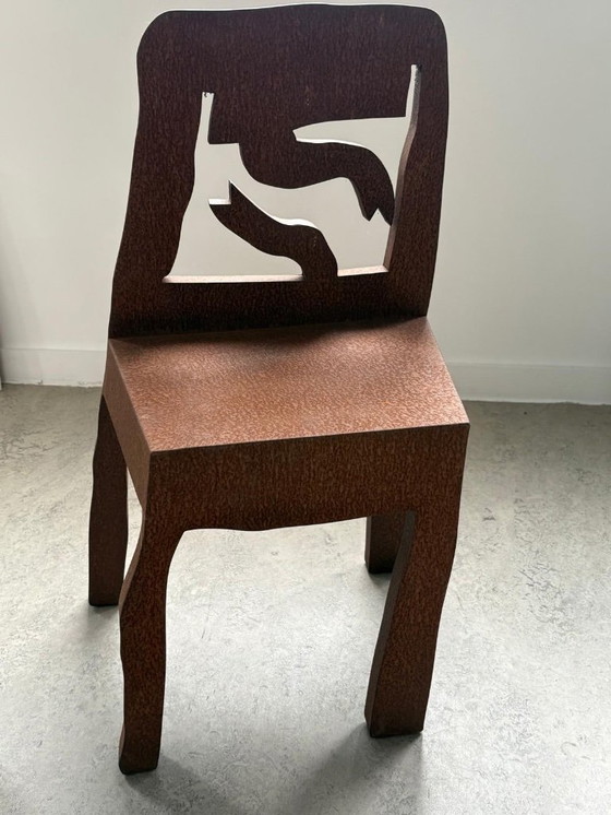 Image 1 of Klaas Gubbels, iron oxidized chair object
