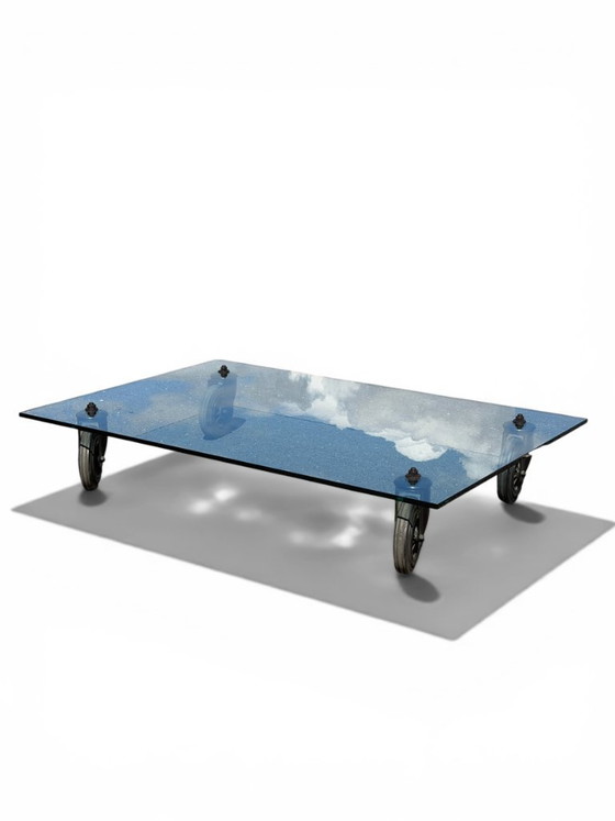 Image 1 of Tavolo con Ruote Coffee Table - Gae Aulenti for FontanaArte (150x100)