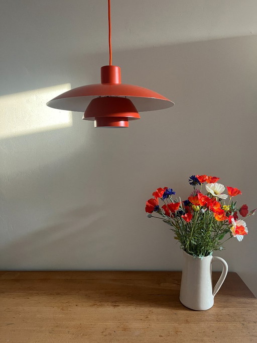 Vintage Louis Poulsen PH4/3 Red - Poul Henningsen - Danish Design Lamp