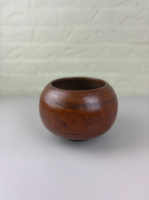 Vintage dänische Teakholzschale – Mid-Century Modern