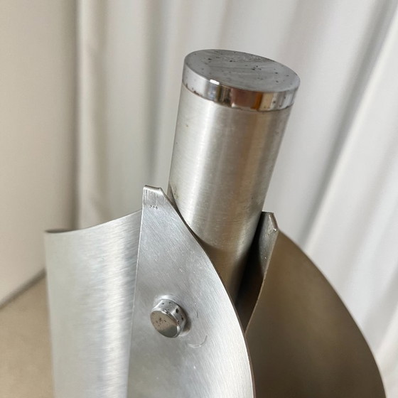 Image 1 of Brushed aluminum floor lamp, Space Age style, 1970s