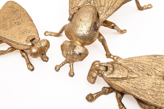 Set of 3 gilded ashtrays – Decorative Objects, Metal, Gold (photo 4 of 6)