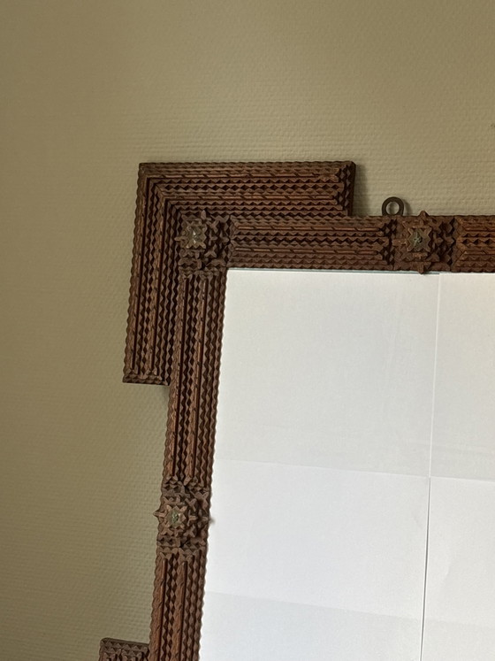 Image 1 of Cornice antica in stile arte popolare | Arte folk | 78 x 67 cm