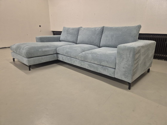 Image 1 of 30% SHOWROOM OUTLET - Corner Sofa Shadow - Aqua - Ribcord - Design