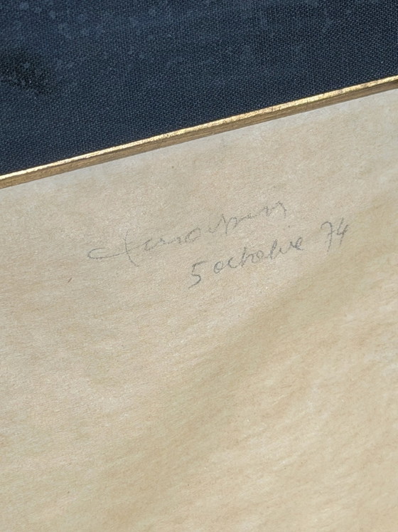 René Knapen – Disegno surrealista a grafite con certificato di galleria – Dipinti e disegni, Vetro (photo 5 of 10)