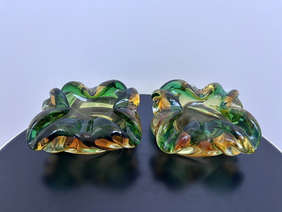 Set van 3 vintage Murano Sommerso glazen schalen van Vetri D'Arte – Glass (photo 5 of 21)