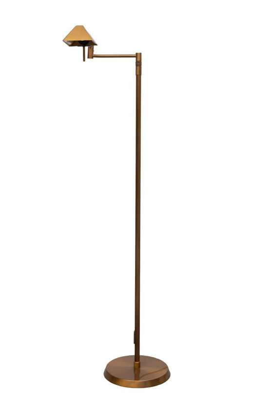 Holtkotter bronzen vloerlamp met zwenkarm, Duitsland, jaren 80. – Vloerlampen, Brass (photo 11 of 40)