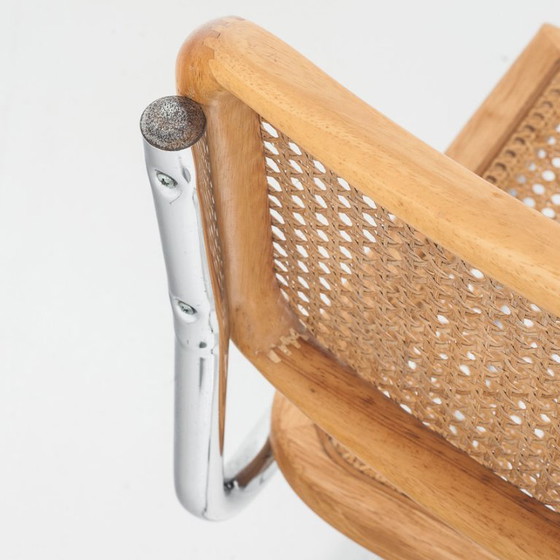 Set di 6 sedie Cesca. Realizzate su disegno di Marcel Breuer. Anni '80. – Sedie da pranzo, Wood, Wicker (photo 21 of 26)