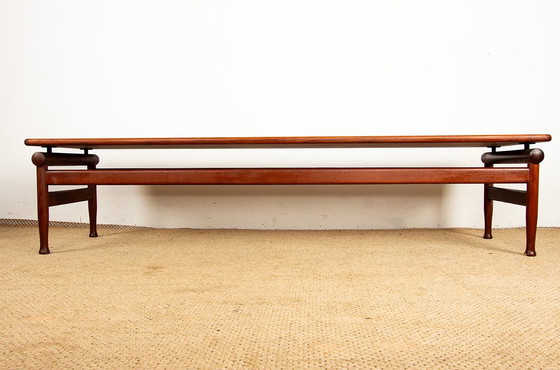 Image 1 of Mesa de centro o banco de entrada muy grande de teca danesa por Borge Mogensen para Soborg mobelfabrik.