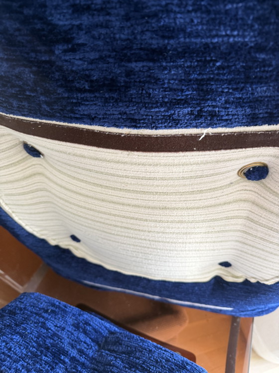 Ligne Roset Marsala Fauteuil Blauw Fluweel – Velvet, Plexiglass (photo 3 of 4)