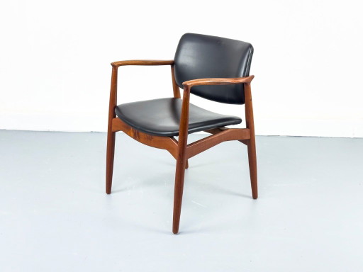 Teak Armchair by Erik Buch for Ørum Møbelfabrik, 1960s – eetkamerstoelen, Wood