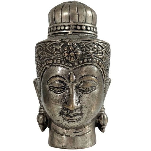 Tête de Bouddha en Bronze Massif