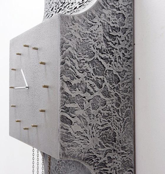 Image 1 of Vintage brutalistische staande klok, jaren 70