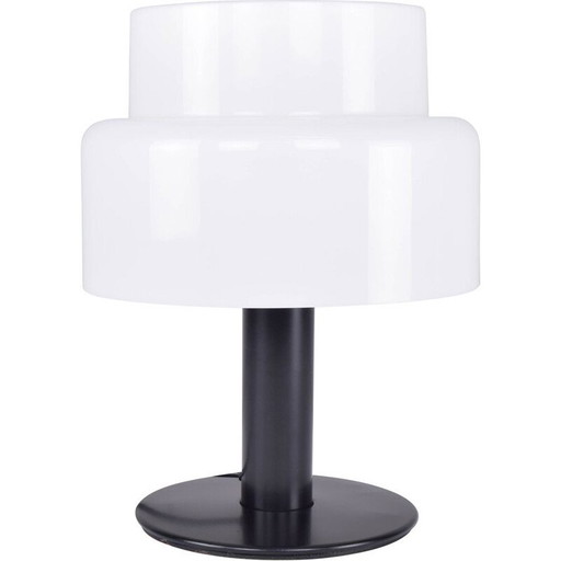 Lámpara de mesa vintage en blanco y negro de Codialpo para Pere Alegrí i Navarro, España, 1970