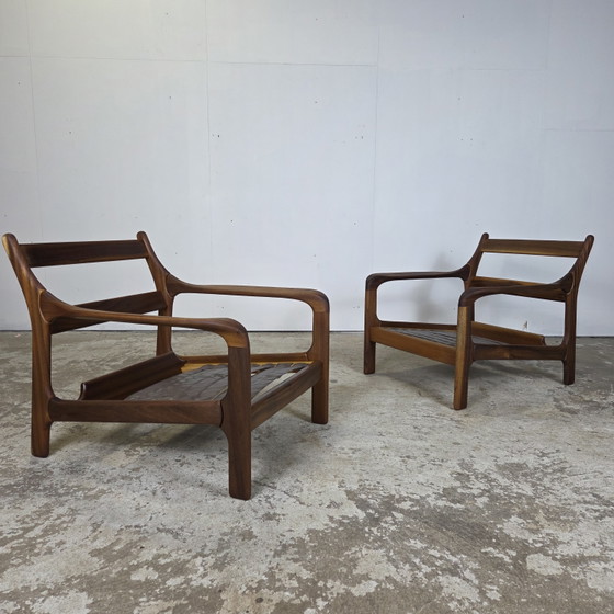 Image 1 of Vintage jaren 60 Deense relax fauteuils lounge stoelen , jaren 60 teak