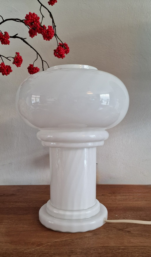 Vintage Murano Table Lamp Mushroom Swirl