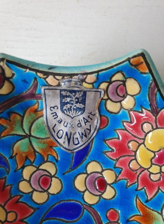 Longwy ciotola a forma di stella / Vide-poche – Émaux de Longwy – Oggetti decorativi, Ceramica (photo 2 of 8)