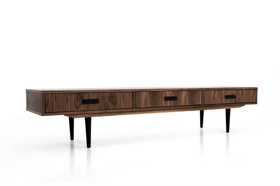 Image 1 of Walnut lowboard 3 drawers - L01