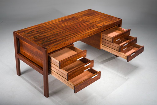 Bureau danois moderne du milieu du siècle en palissandre de Dyrlund, années 1960