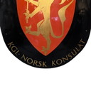 Raro piatto smaltato Kgl Norsk Konsulat, prima metà del XX secolo