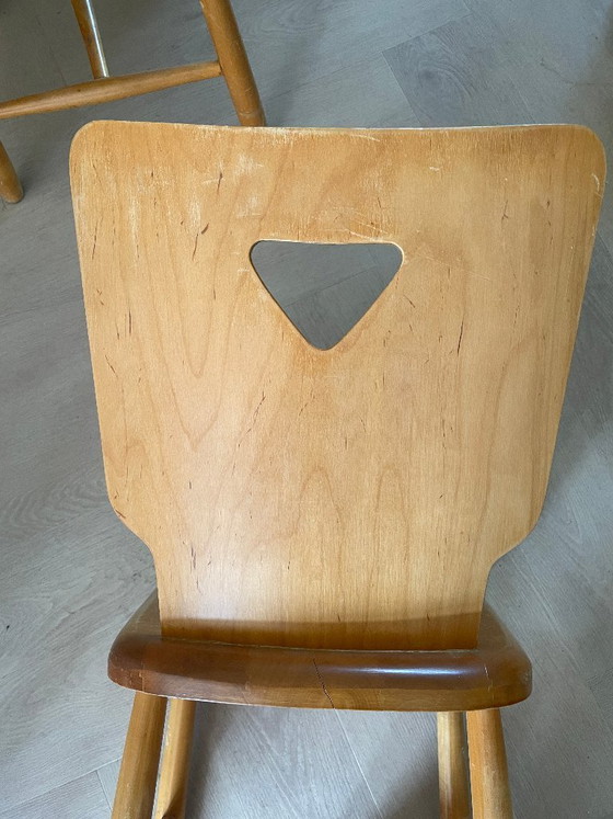 Image 1 of Chaises de salle à manger vintage en bois – style scandinave – lot de 2