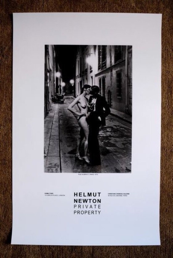 Image 1 of Helmut Newton "Rue Aubriot II" | manifesto in bianco e nero