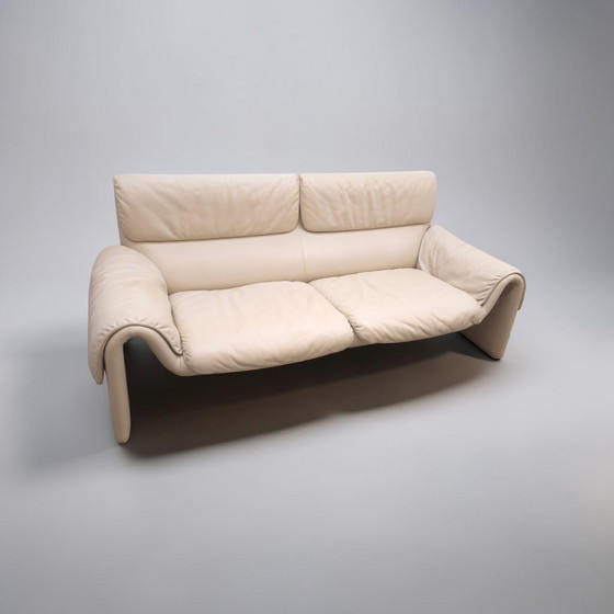 Image 1 of Canapé design en cuir De Sede ds 2011, canapé deux places beige