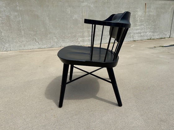 Image 1 of Ensemble de 2 fauteuils Stellar Works Exchange en chêne noir