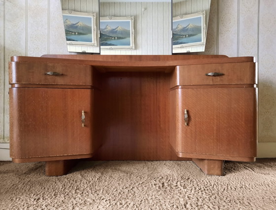 Mahogany Dressing Table With Mirrors – Sideboard, Wood (photo 3 of 5)