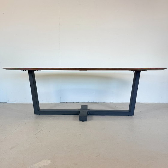 Oval Solid Walnut Dining Table 260x120 - Bert Plantagie – Metal, Wood (photo 7 of 11)