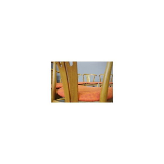 Image 1 of Set of 11 vintage oakwood and bentwood dining chairs, 1990s