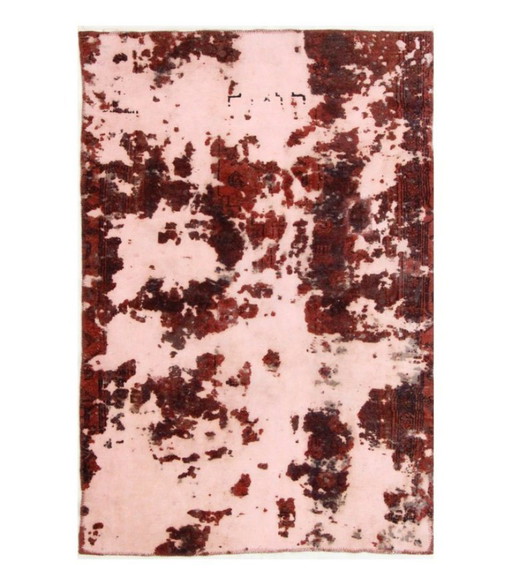 Oriental Hand-Knotted Vintage Art Classic & Relief Design 157 x 107 cm Red Color