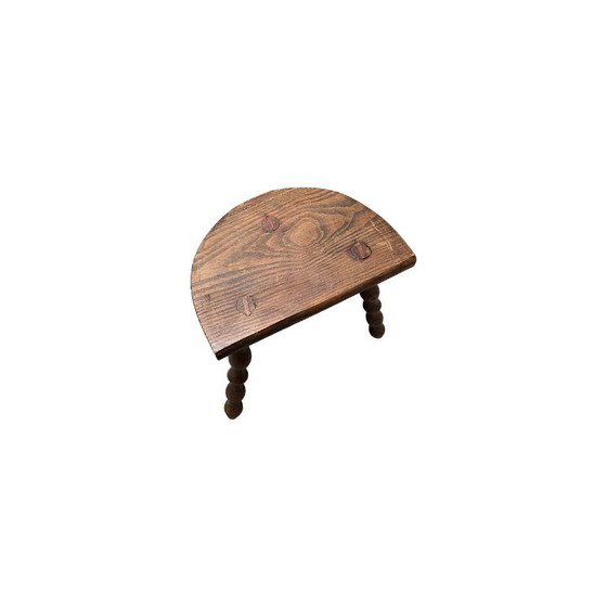 Vintage French farmer's tripod stool, 60s/70s – Wood (photo 2 of 5)