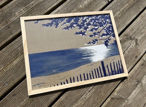 Acryl auf 345 g Rohleinwand. Größe 40 x 30 cm.