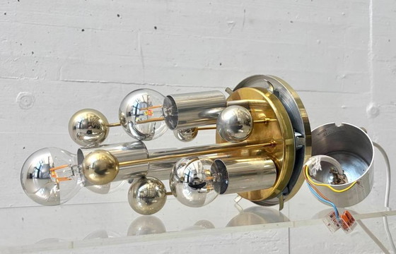 Image 1 of Space Age Sputnik hanglamp van Doria, Duitsland, jaren 70.