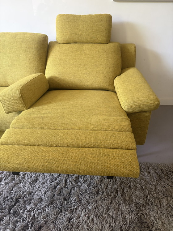 Image 1 of Yellow Montel corner sofa with relaxation and storage section