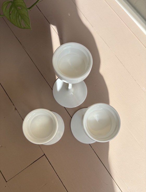 Image 1 of 3x IKEA Blomster Candlesticks, White